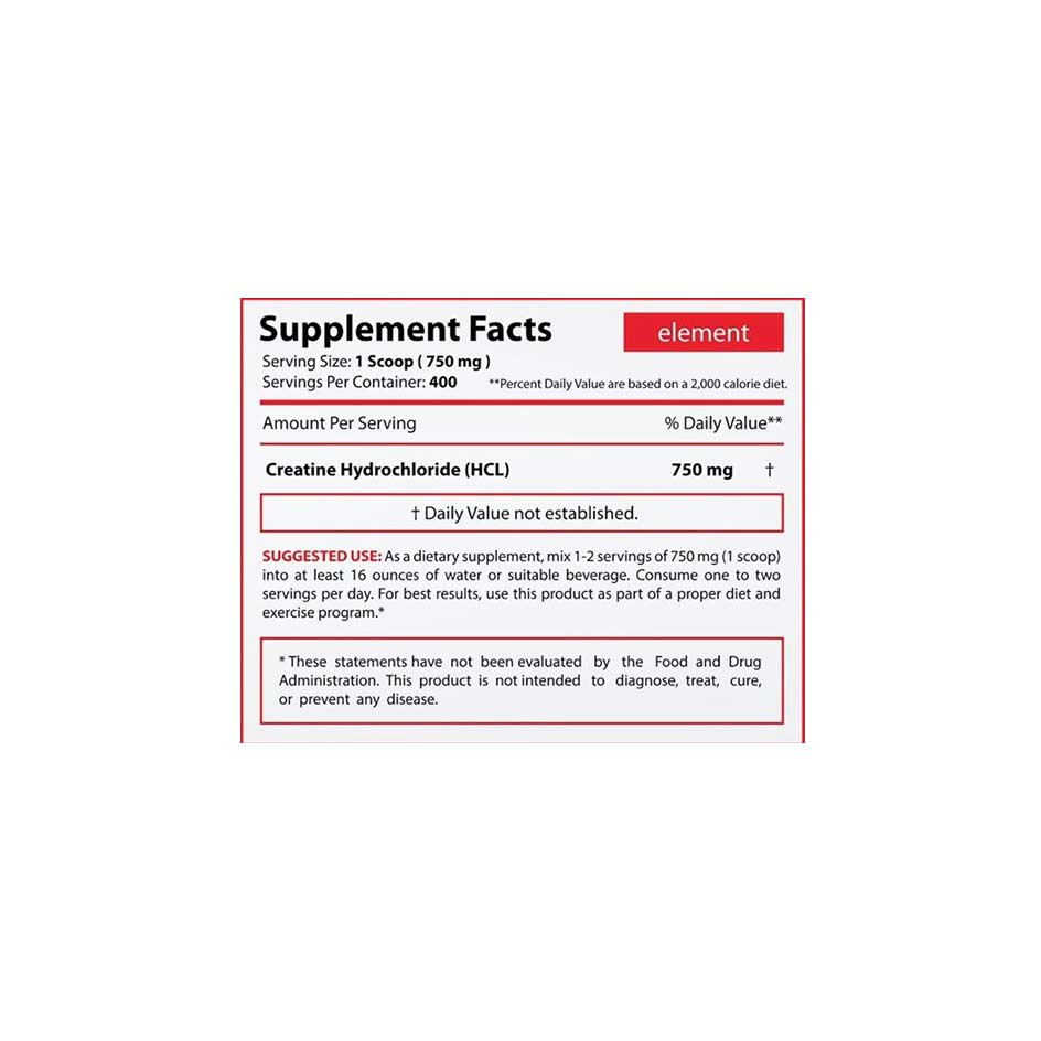 core-labs-x-creatine-hcl-300g-supplement-facts