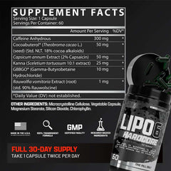 Nutrex Research Lipo-6 Hardcore 60 caps