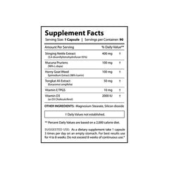 revange-nutrition-test-eruption-90-caps-supplement-facts