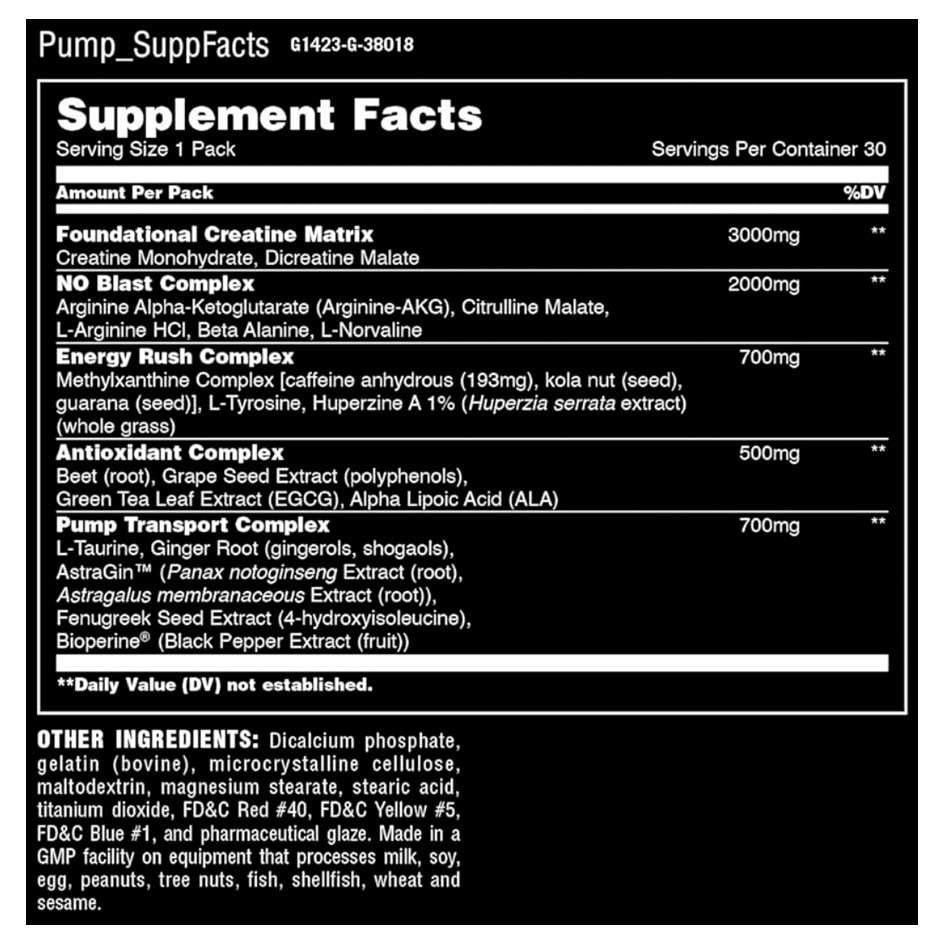 Universal Nutrition Animal Pump 30 Packs